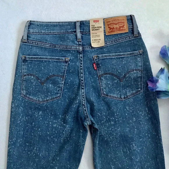 Levi's NWT 721 High Rise Skinny Jeans Women 4/27 - Picture 6 of 12